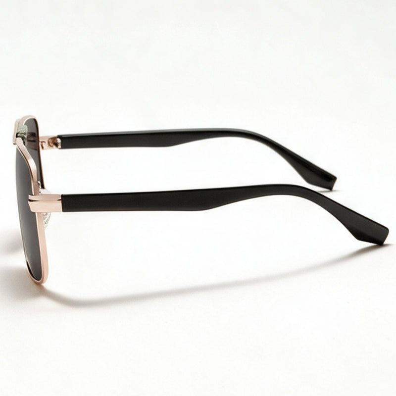 The Marshal double bridge navigator sunglasses side profile showing temple and hinge — view 3