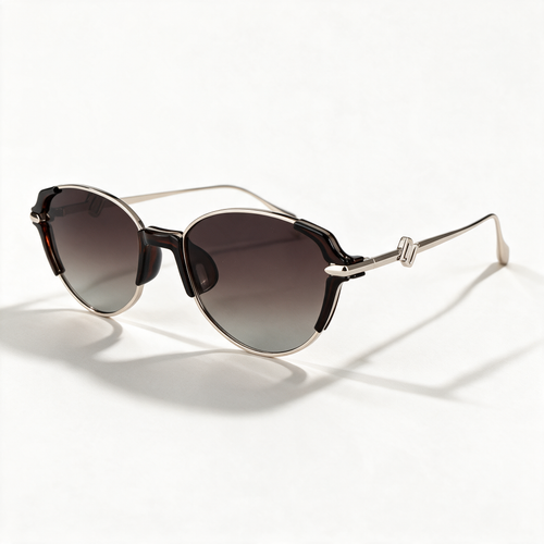 The Refined — Slim Oval Sunglasses in Tortoise