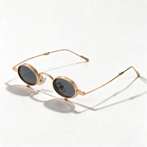 The Relic — Vintage Round Sunglasses in Grey