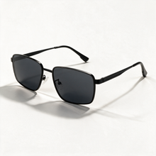 The Commander — Oversized Square Sunglasses — Black
