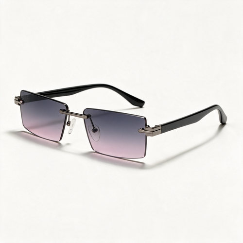 The Ambassador — Slim Rimless Rectangle Sunglasses