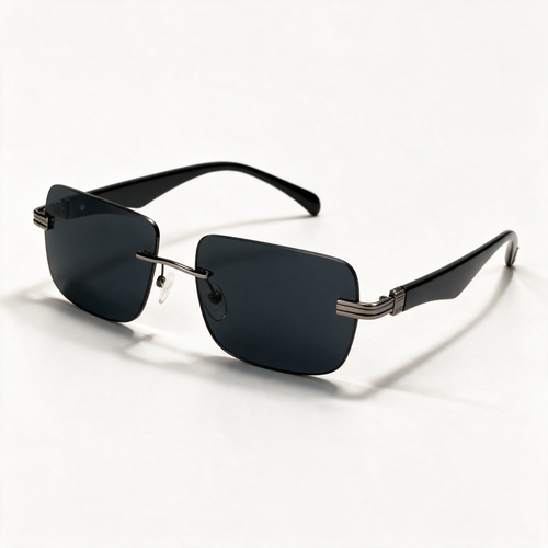 The Draft — Semi-Rimless Rectangle Sunglasses